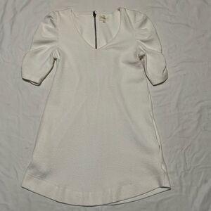Short White Deletta Anthropologie Dress/Tunic with Pockets